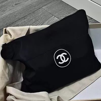 Chanel Beauty Gift White Puffy Makeup Bag Pouch Clutch Cosmetic Case NEW Vip eBay
