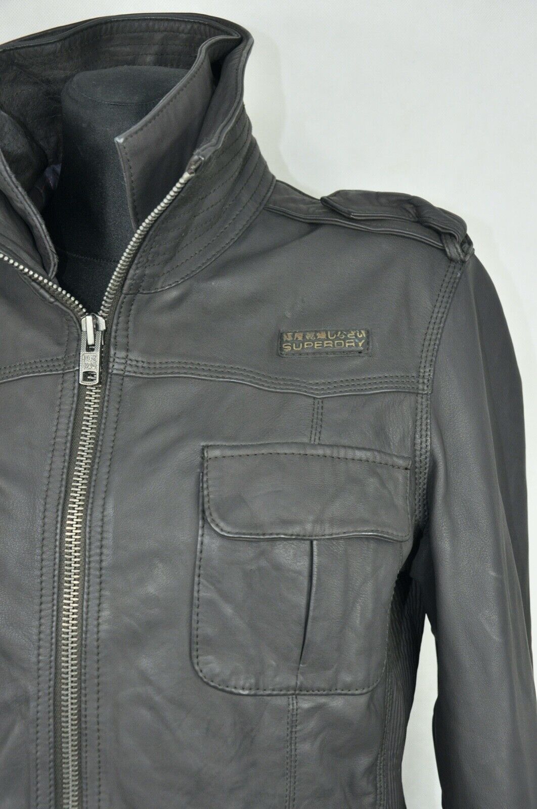 新品 未使用 superdry 極度乾燥 ベッカム着用モデル 二重襟 ジッパー