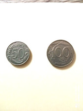 Coppia di 50 e 100 lire piccole rare del 1996