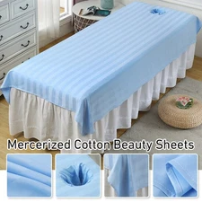 Reusable Beauty Massage Table Cover SPA Bed Salon Couch Sheet W/ Face Hole Cover
