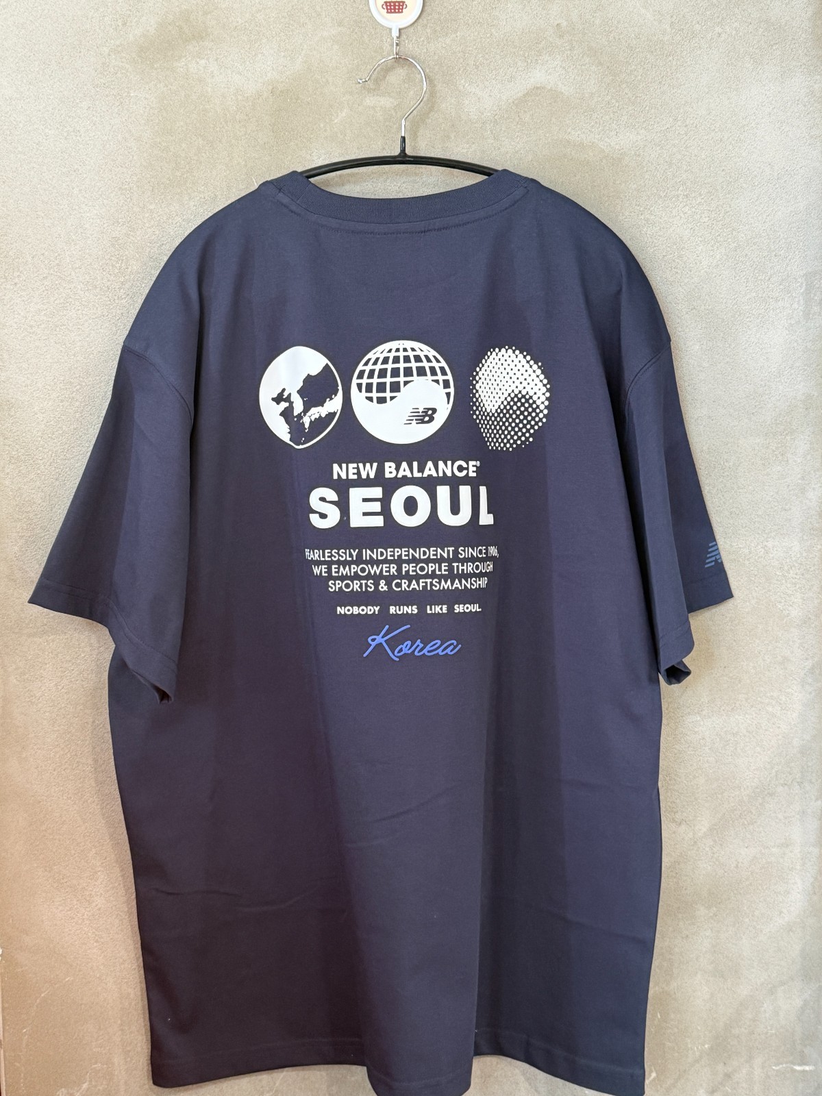 New Balance UNI Seoul Global Exclusive T-Shirts Casual Top Tee Navy NBNEG2A013 13390₽