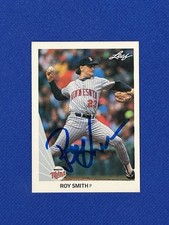 ROY SMITH 1990 LEAF AUTOGRAPH SIGNED #400 MINNESOTA TWINS auto