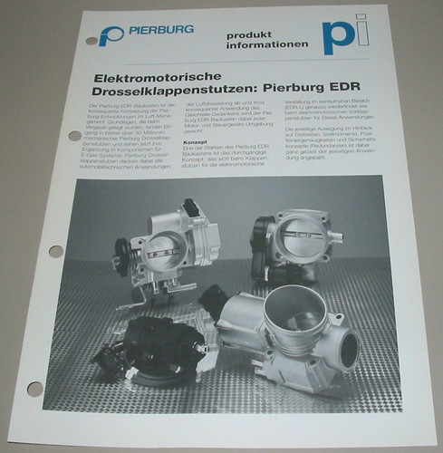 Produkt Information Pierburg Elektromotorische Drosselklappenstutzen EDR 09/1995