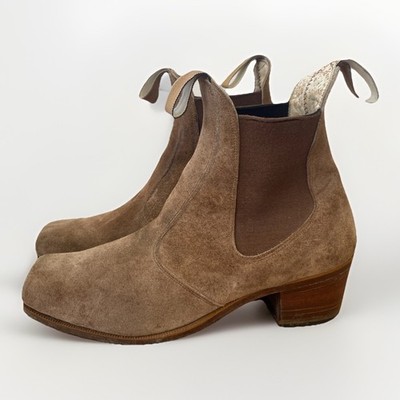 Vintage Ian Harold The Bootman Suede Leather Boots Made in Australia AU 7.5
