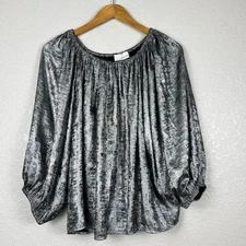 The Great Blouse Womens Size 3 Large Palmette Top Metallic NYE Glam Boho Party