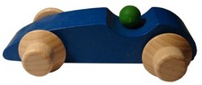DREWA Rennauto blau, Laufteil für Kugelbahn