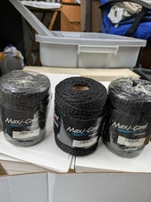 Macrame 3 BLACK Maxi-Cord Braided Polypropylene 6mm 100 Yds Macrame Crafts USA