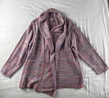 Woman Within Plus Size Multi Marled Cardigan Sweater Size 18/20 Large