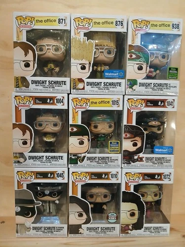 The Office Lot of 9 Dwight Schrute Funko Pops NIB Exclusives and Commons Lot