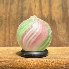 Antique German Handmade Paneled Onionskin Peewee Marble 1/2 Near Mint 310