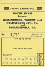 Penn Central Wissinoming Tacony & Holmesburg Jct to Philadelphia 10 trip c1975