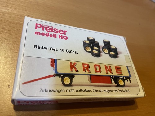 PREISER  21038-1/87-ROUES COMPLÈTES POUR REMORQUE- IDEM NOCH ROCO | Condition: Neuf