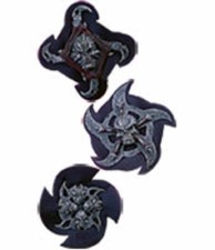 Skull Warrior Ninja Stars Toy Weapon Fancy Dress Halloween Costume Accessory