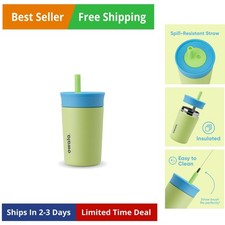 Kids Insulation Stainless Steel Tumbler with Spill Resistant Flexible Straw, ...