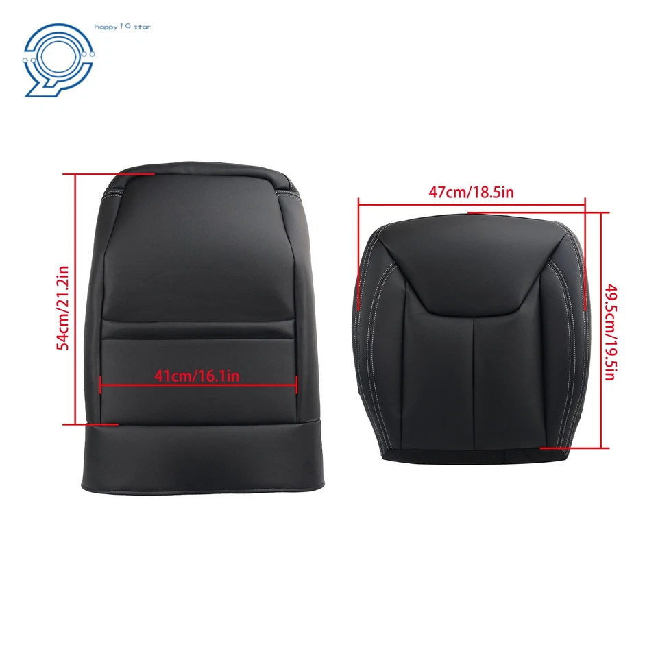 Capa de assento preta de couro para motorista + passageiro para Jeep Wrangler 2013 2014-2017 - Imagem 2 de 4
