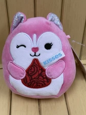NEW Squishmallows 5” Inch Hershey Kisses Varity Pink Husky Dog Valentine’s Day