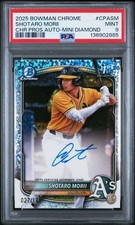 2025 Bowman Chrome Shotaro Morii 1st Mini Diamond Refractor Auto /100🔥PSA 9🔥