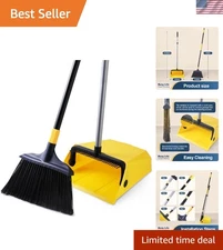 Commercial Broom and Dustpan Set Outdoor Indoor Floor Cleaner 54 inch
