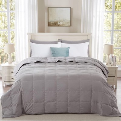 Down Blanket King Size Extra Lightweight 12oz Grey Globon Summer Comforter Duvet