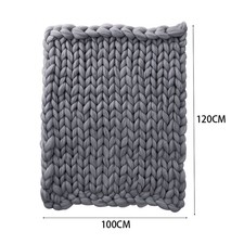 Super Thick Thread Blanket Hand Knit Blanket Throw Sofa Bed Chair Knit Blankets 
