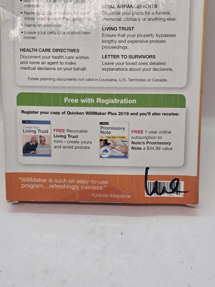 Quicken WillMaker Plus 2019, NOLO, for Mac & Windows / 10-A2 - Image 3 of 4