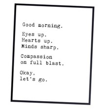 Good Morning Merch Poster - Motivational Wall Art - 8"L x 10"W Unframed
