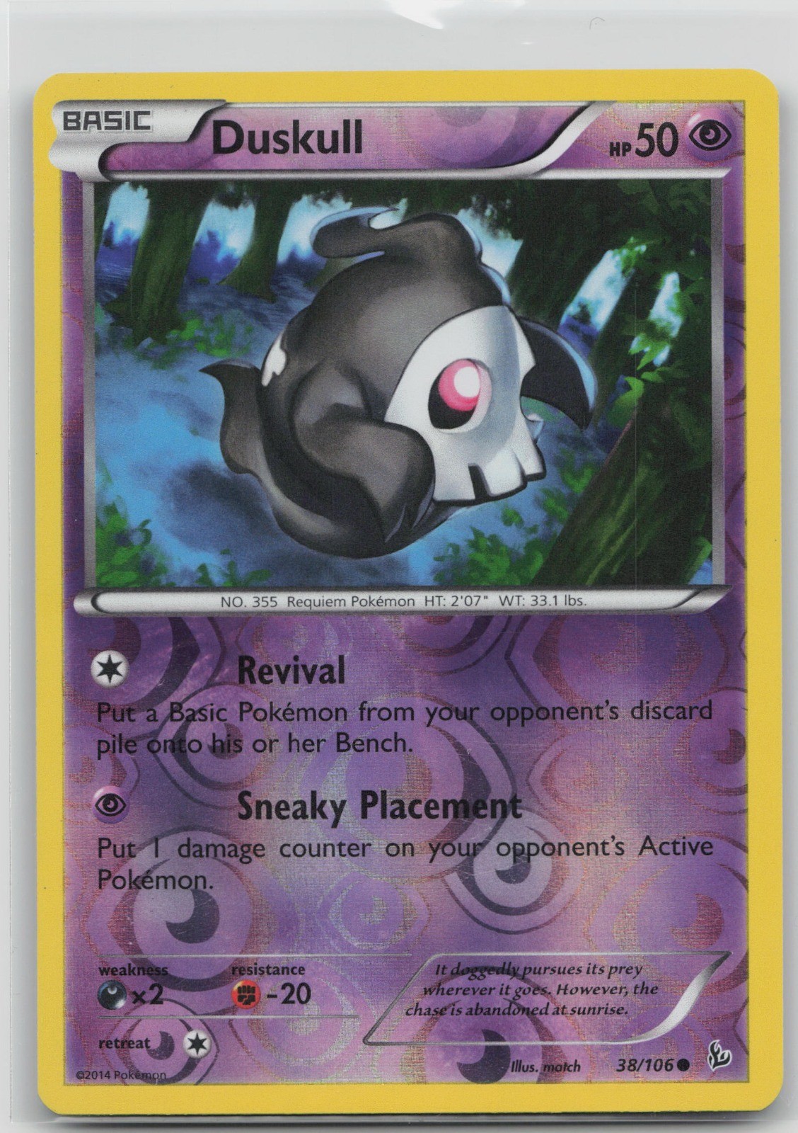 Duskull Common Psychic XY - Flashfire 38/106 LP 2014 match Reverse Holo
