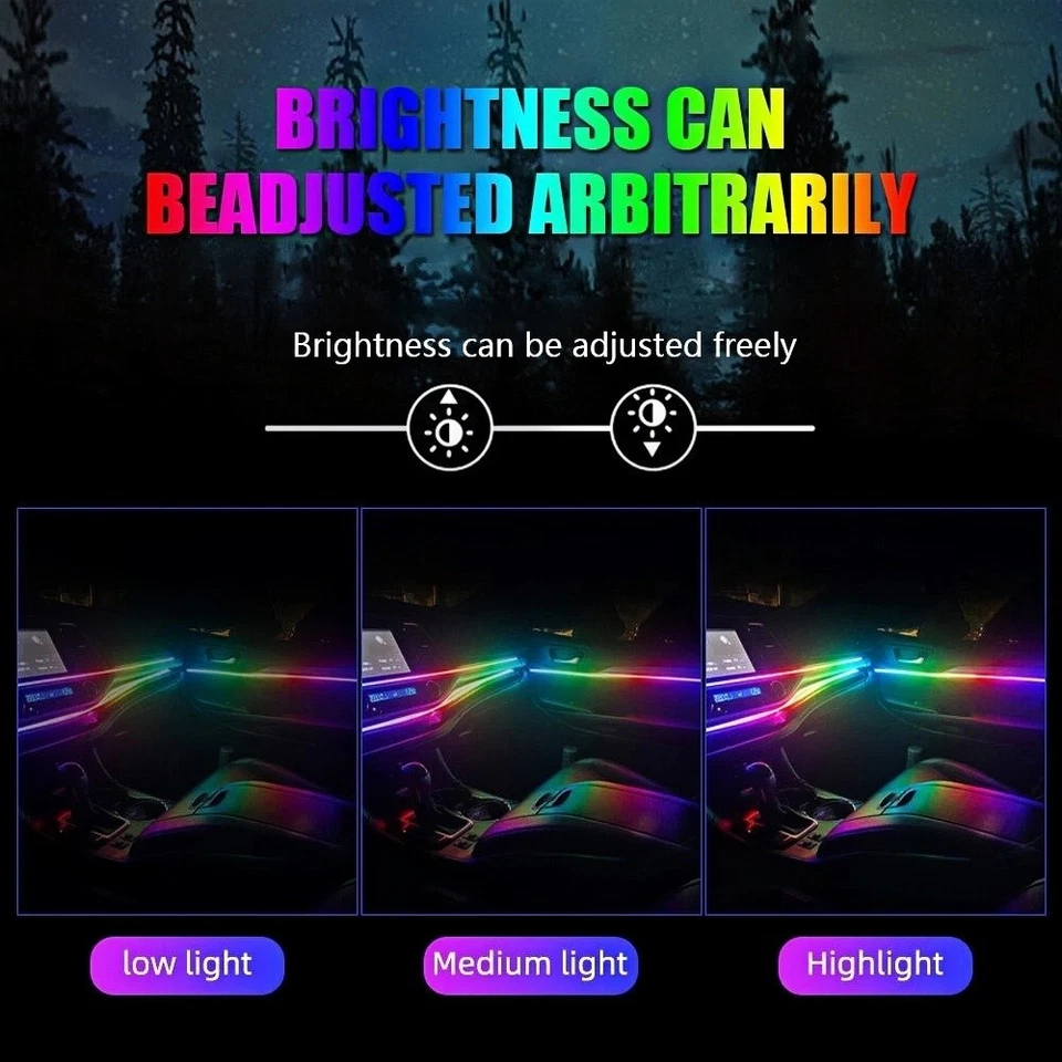 Full RGB LED Bead Symphony Dream Car Interior Ambient Lighting Kit with Control - Image 4 of 4