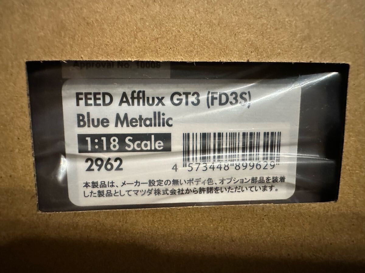 Limited 1/18 Ig2962 Feed Afflux Gt3 Fd3S Blue Metallic With Engine Ignition Mode
