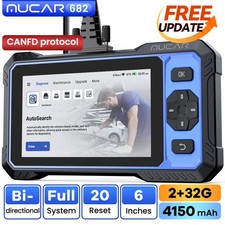 MUCAR 682 AI OBD2 Scanner Full System Diagnostics, CANFD, FCA Autoauth IMMO Key