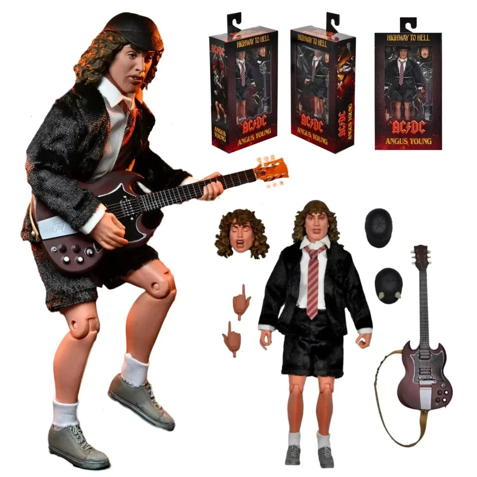 Figurine Angus Young AC DC 20 cm NECA - Le cadeau idéal pour fan de rock