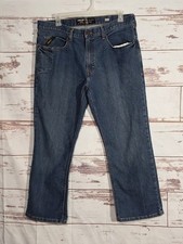 Ariat Men Blue Jeans Boot Cut Size 38X30 Loop Lock Built to Last Super Nice