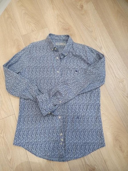 Men Etro Shirt Grey Cotton 42 / XL / 50