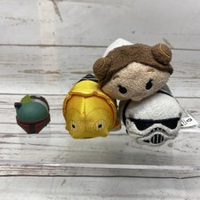DISNEY TSUM TSUM Star Wars MINI PLUSH Lot Leia C-3PO Storm Trooper Mandalorian