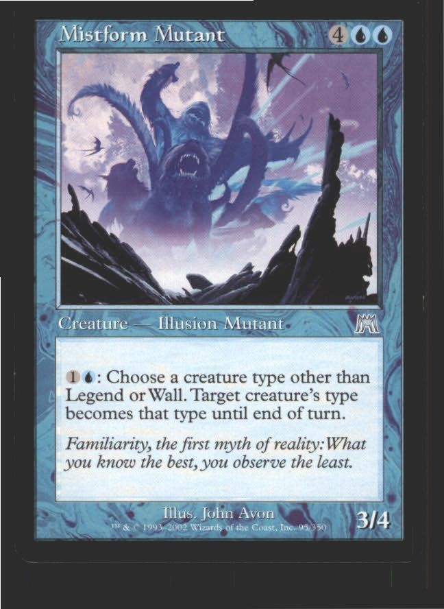 Mistform Mutant 95 Uncommon Onslaught Magic: The Gathering Lightly Played
