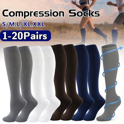 S-XXL Copper Infused Compression Sport Socks 20-30mmHg Pain Relief Men Women Lot
