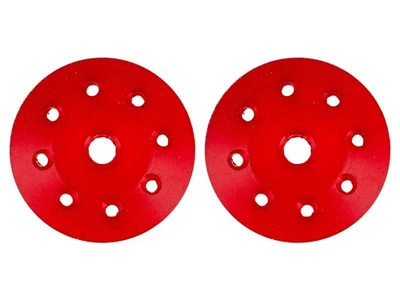 Ultimate RC Amortisseur Piston Plaques Rouge 8x1.2mm (2) Conique 16mm Trous D... - Photo 1/2
