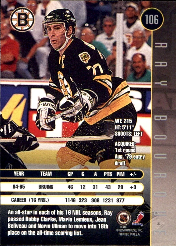 1995-96 LEAF RC Base Singles Stars 🥅 YOU PICK🥅 #1 - #165 Complete Your NHL Set - Image 4 of 4