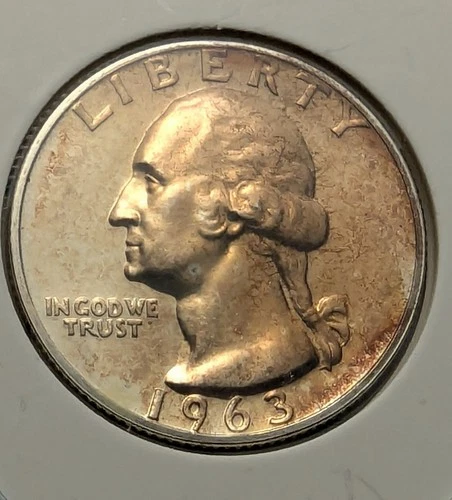1963 Proof Washington Silver Toned  Quarter