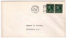 #552 Franklin 1c 1923 Washington DC First Day Cover - Worden