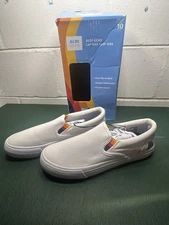 2023 ALDI Gear Canvas Slip On Memory Foam Insole White Size Women’s 10 NIB