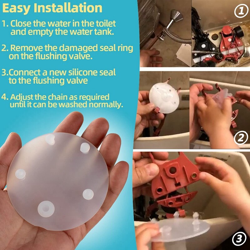 Replacement for Vormax Toilet Tank Silicone Flapper Seal Gasket 3Inch