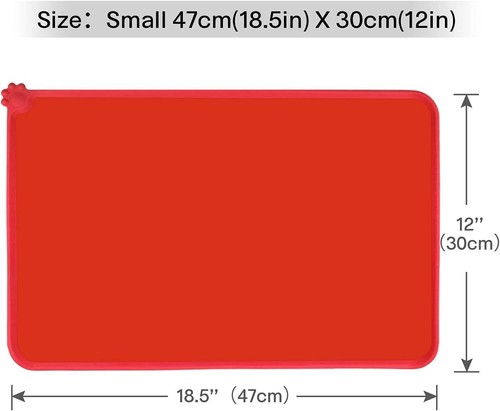 Estera de silicona para alimentación de mascotas antideslizante mantel de comida para mascotas para perro gato cachorro 47x30 cm Reino Unido - Imagen 49 de 58