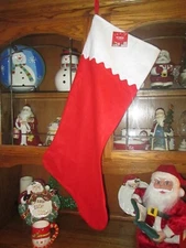 Jumbo Extra Large Christmas Stocking Red and White 36 inches