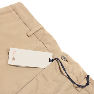 Zanella NWT Chinos / Casual Pants Size 32 US Noah In Solid Beige Cotton Blend