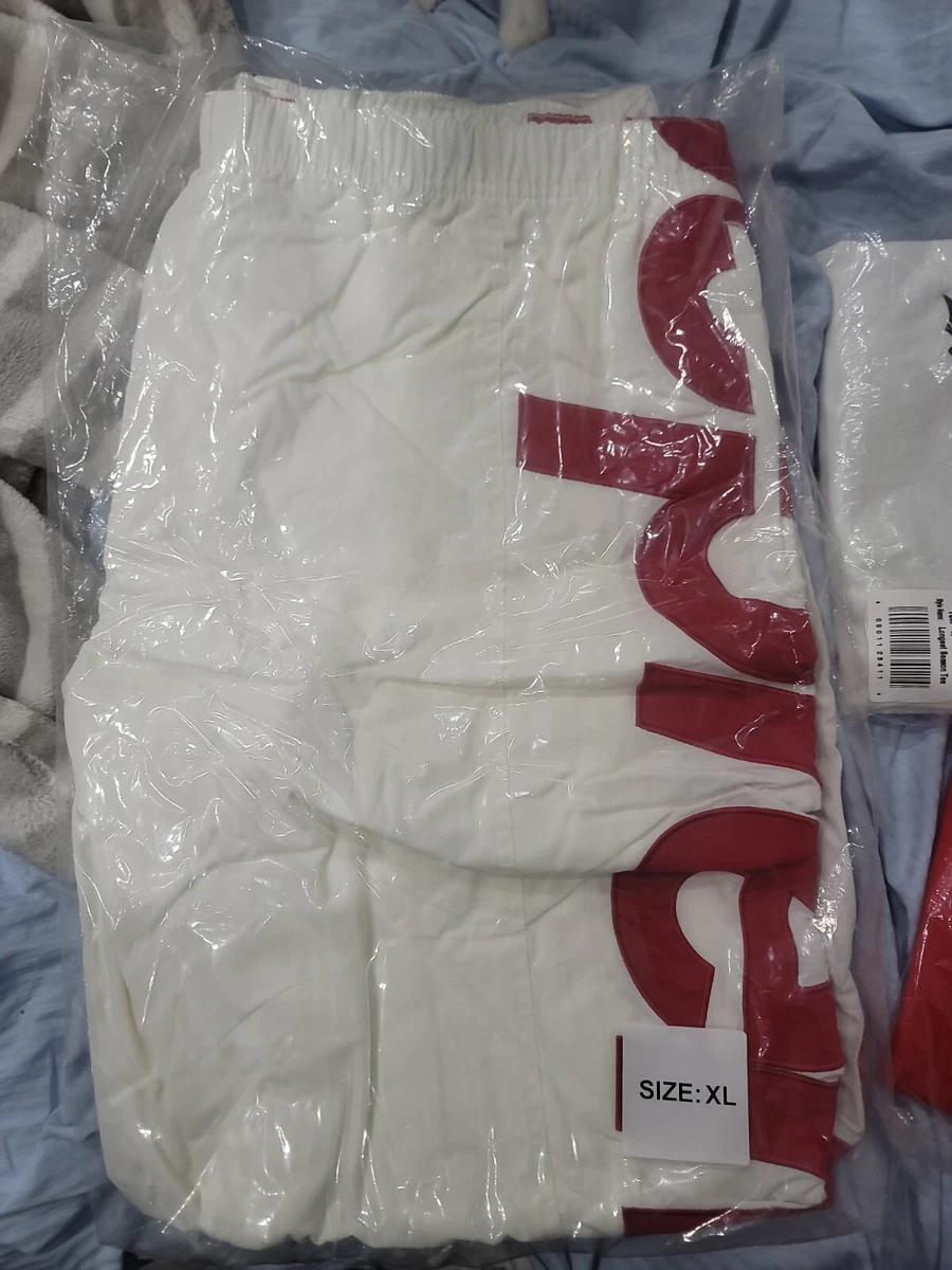 supreme spellout track pants size xl