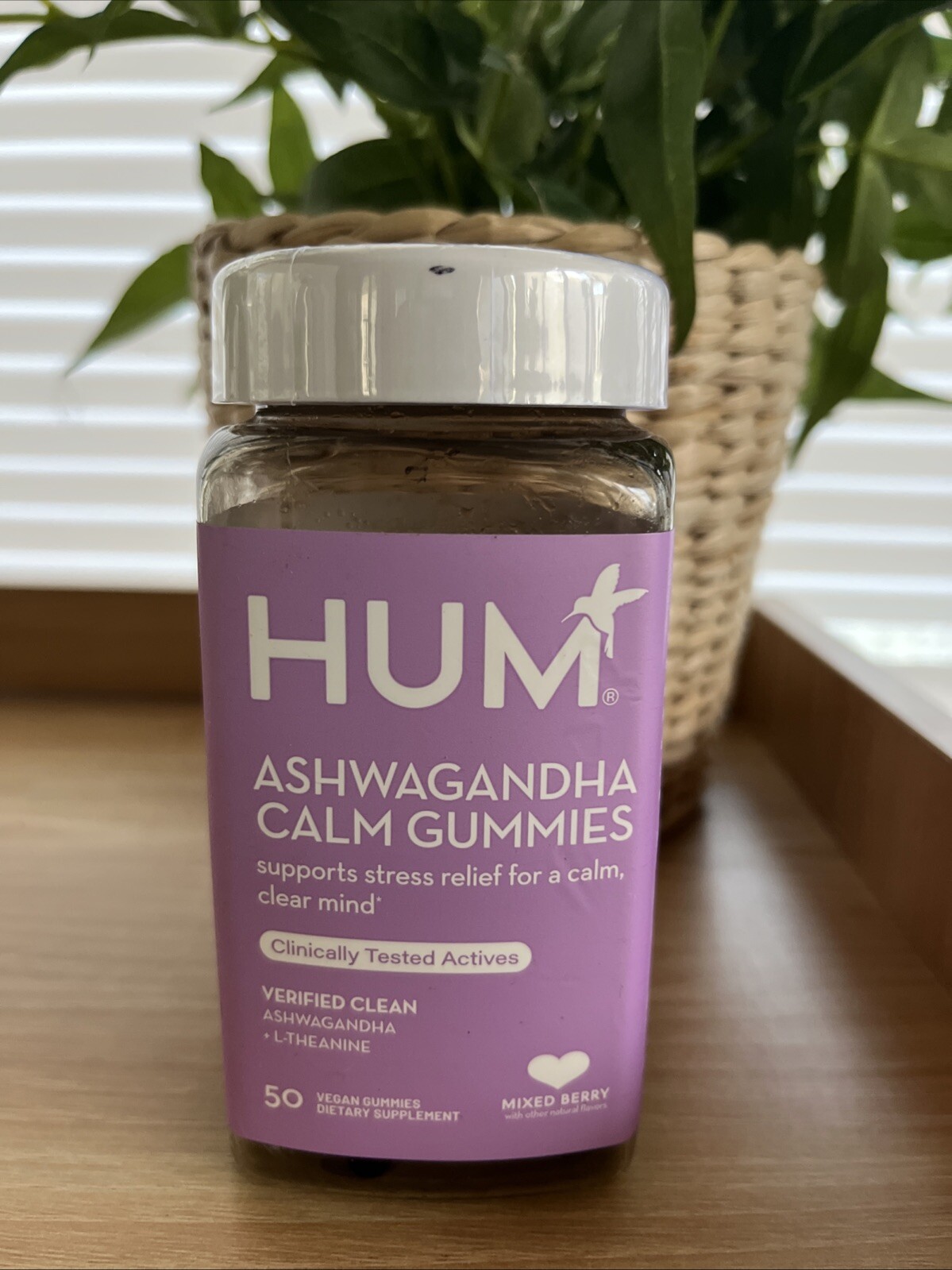 HUM Ashwagandha Calm Gummies for Mood & Relaxation Support - 50 Count - Exp 05/25