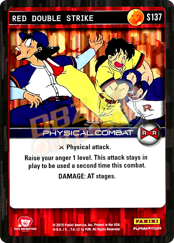 DBZ Dragon Ball Z TCG Panini Evolution S137 Red Double Strike Foil