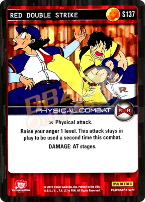 ドラゴンボール カード DBZ Dragon Ball Z TCG Panini Evolution S137 Red Double Strike Foil
