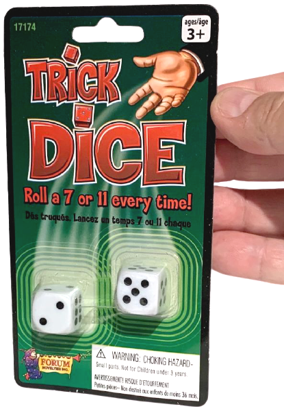  Forum Novelties Loaded Trick Dice (Roll a 7 or 11 Every Time) :  Toys & Games